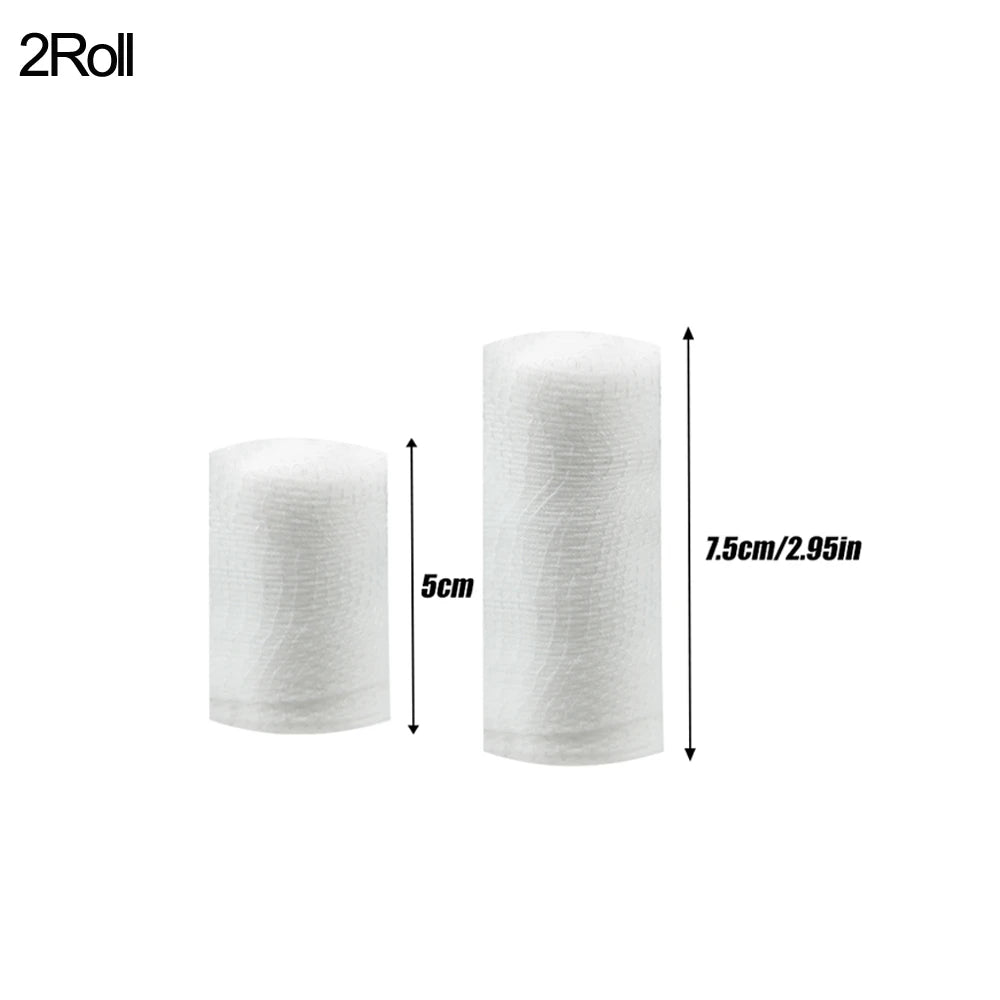 Gauze Bandage Roll with Tape - White Gauze Wrap Breathable Gauze Wrap Used for First Aid Wound Care &  Supplies