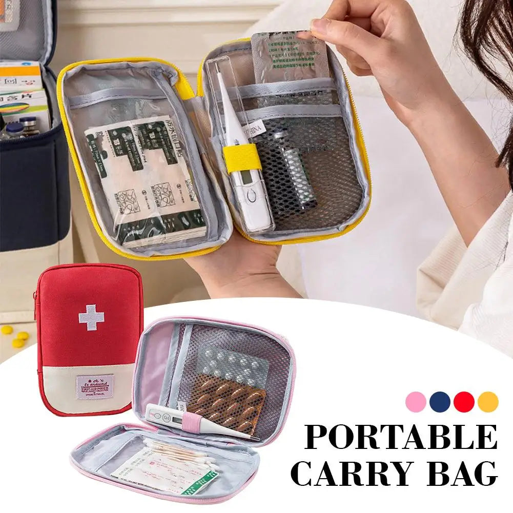 Home First Aid Small Medicine Kit Home Medicine Storage Outdoor Portable Medical Storage Bag Camping Emergency First Aid Kit