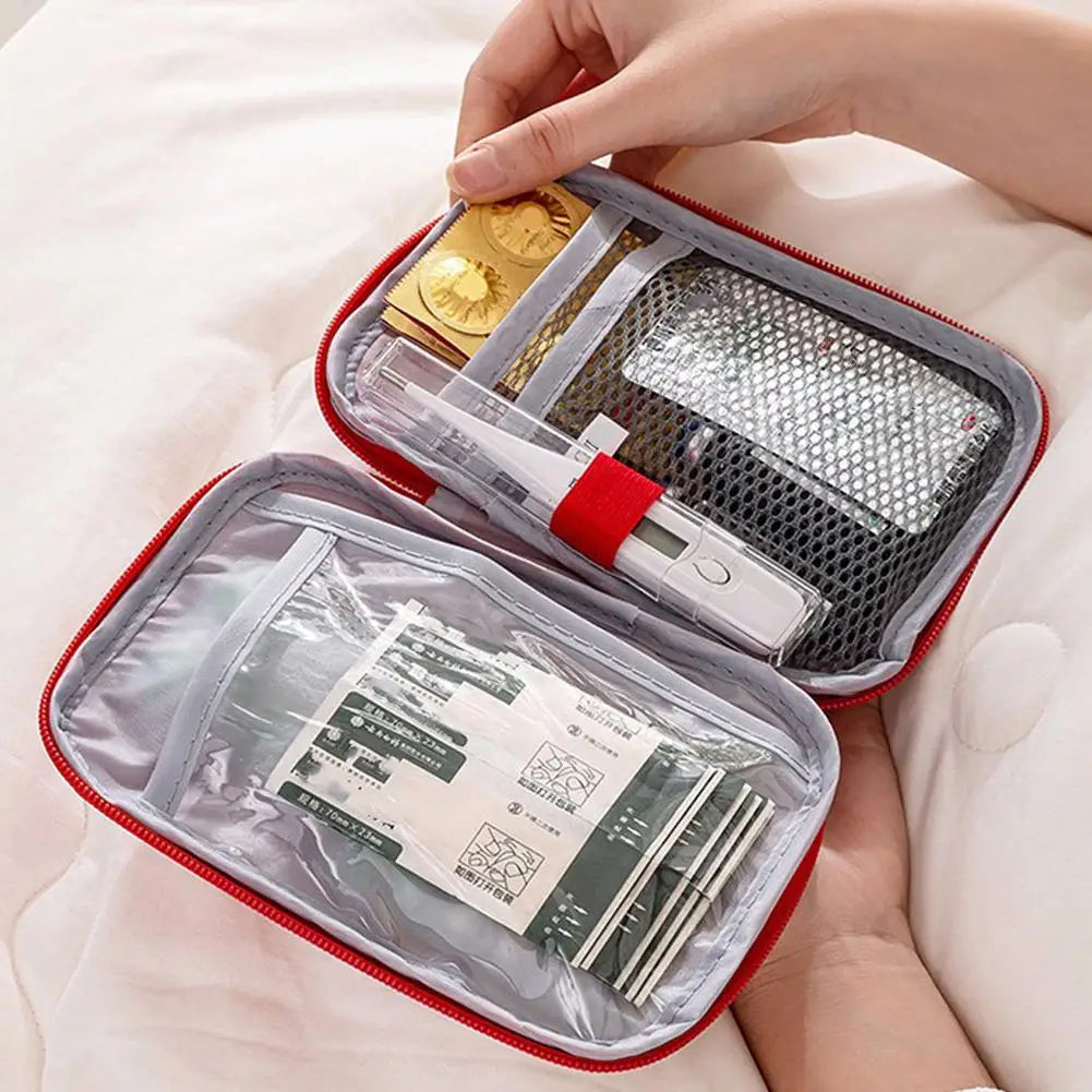 Home First Aid Small Medicine Kit Home Medicine Storage Outdoor Portable Medical Storage Bag Camping Emergency First Aid Kit
