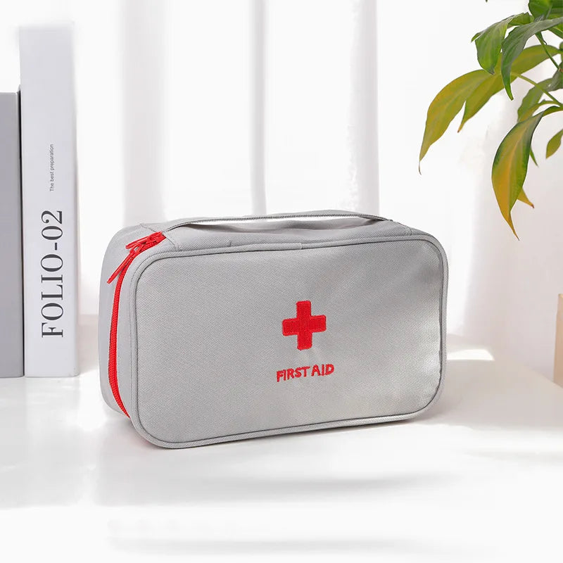 Portable Travel Outdoor First Aid Kit Large Emergency Bag Survival Kit Medical Box Red/Blue/Grey for Home Car Outdoor Camping