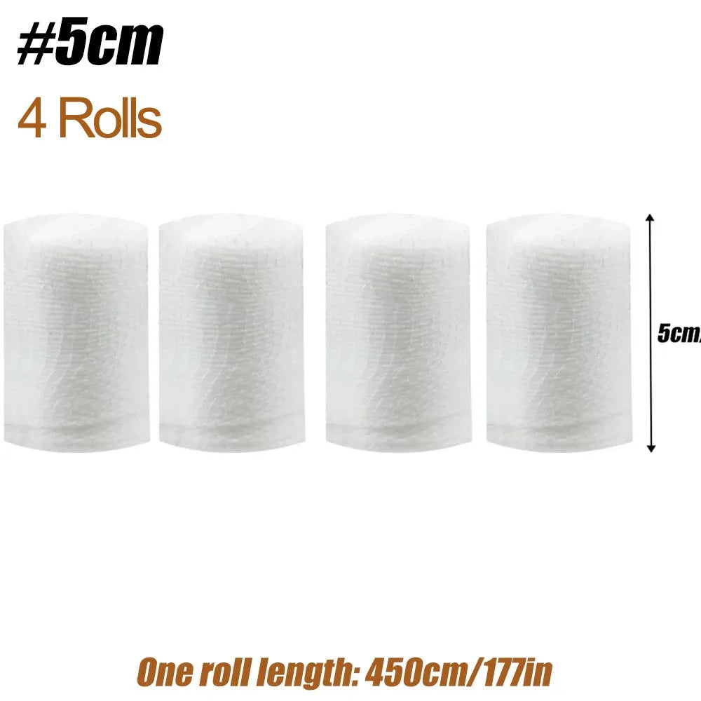 Breathable Gauze Bandage Rolls–4 Rolls- Premium First Aid Supplies for Safe Adventuring–Flexible–Bandage Wrap for Wound Dressing