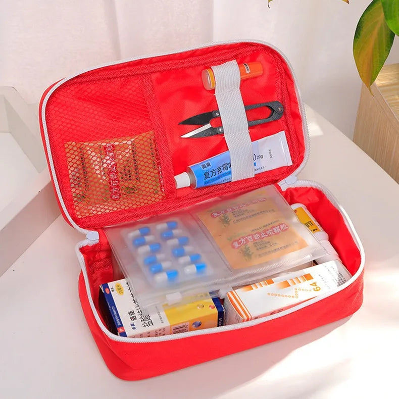 Portable Travel Outdoor First Aid Kit Large Emergency Bag Survival Kit Medical Box Red/Blue/Grey for Home Car Outdoor Camping