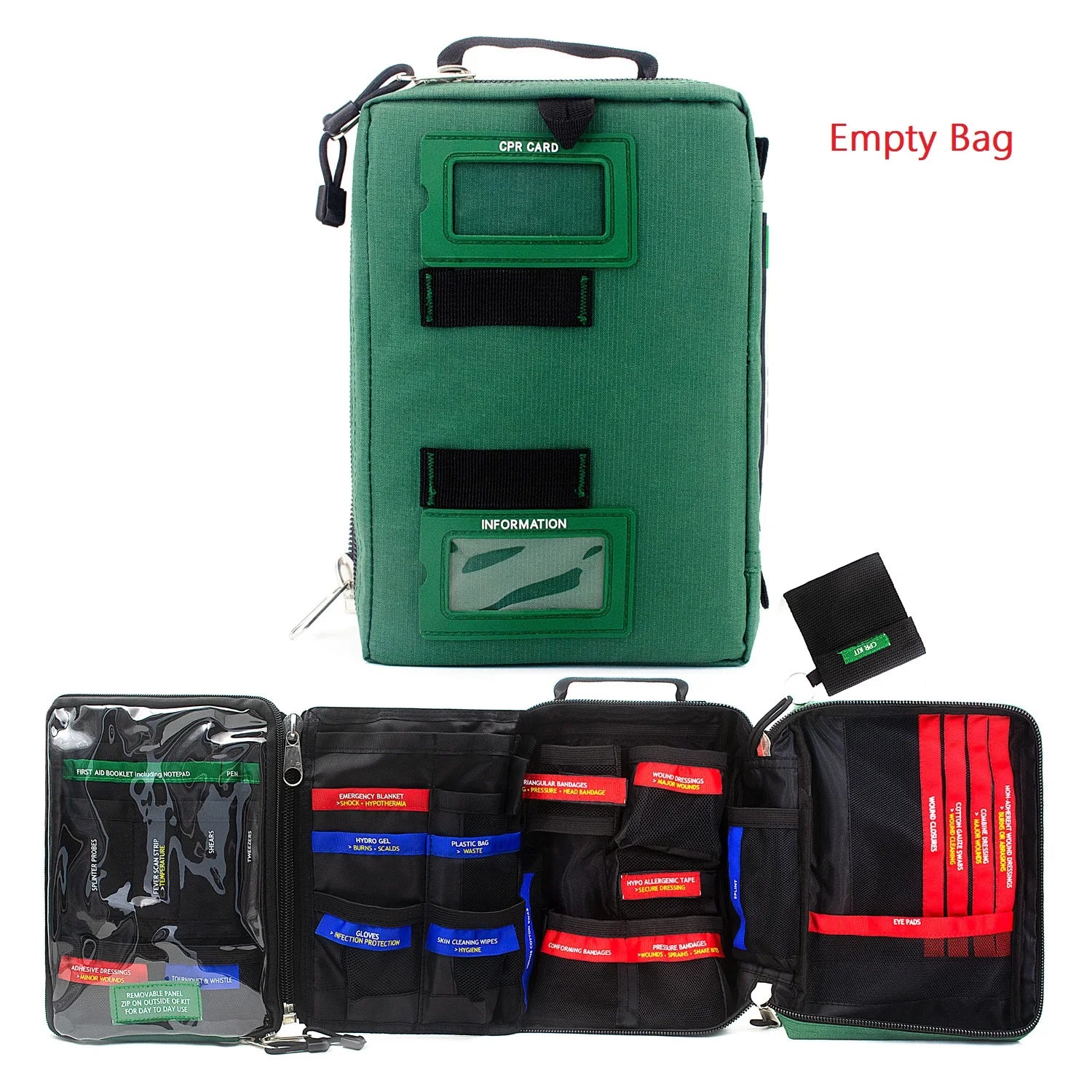 255 Pieces First Aid Kits 4 Section Poatable Large Size Emergency Medical Rescue Trauma Bag Outdoors Family School Car Survival