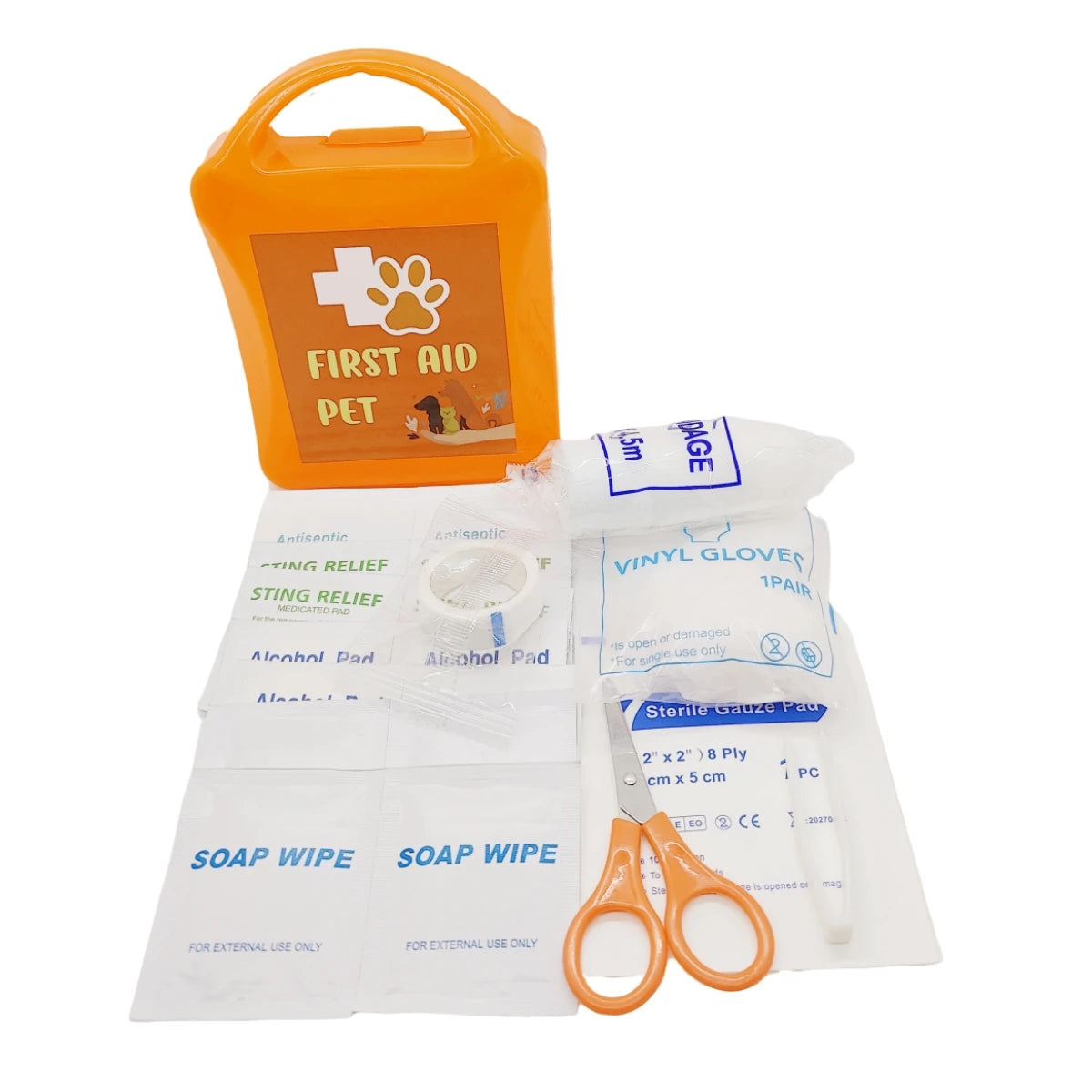 Lightweight Pet First Aid Kit Portable Dog Emergency Box for Wound Care Cuts Minor Injuries Travel Accessories