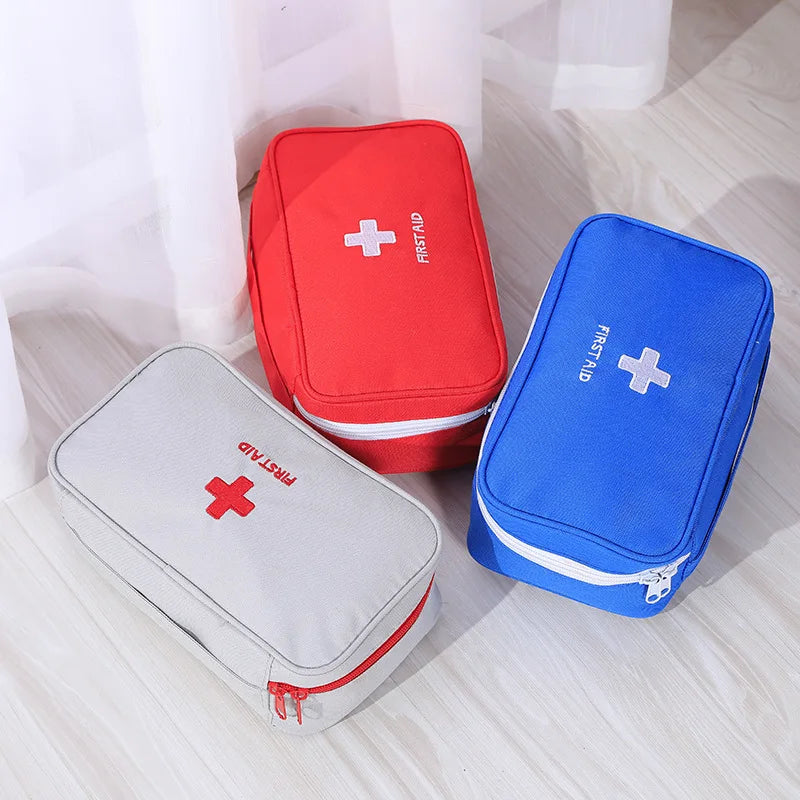 Portable Travel Outdoor First Aid Kit Large Emergency Bag Survival Kit Medical Box Red/Blue/Grey for Home Car Outdoor Camping