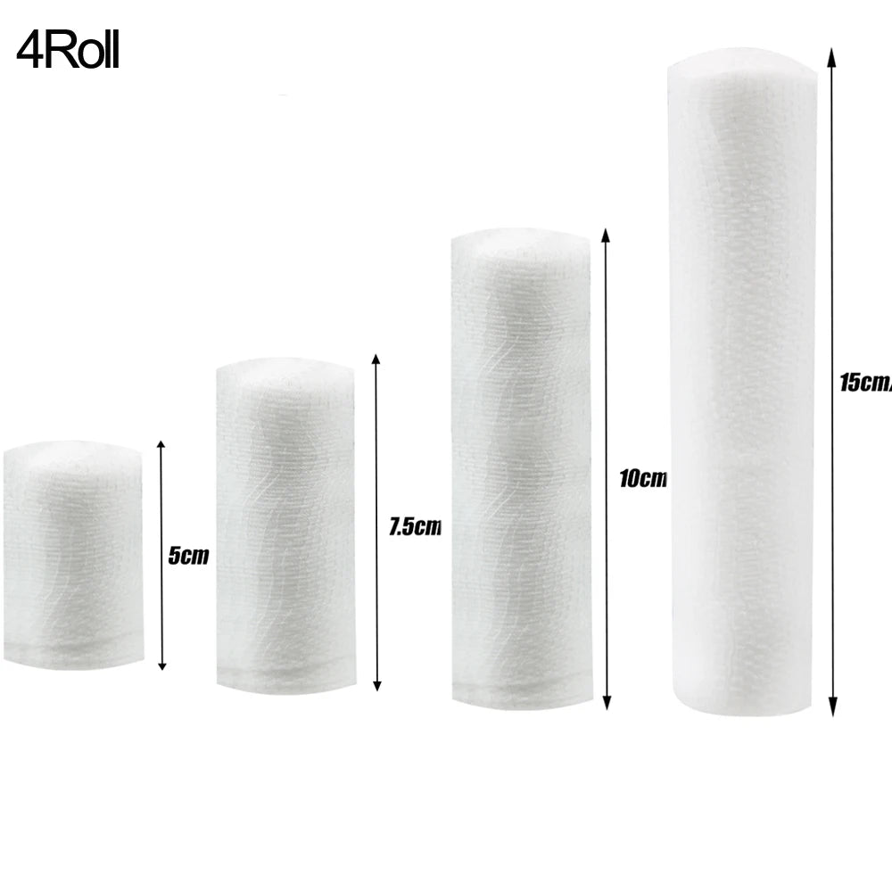 Gauze Bandage Roll with Tape - White Gauze Wrap Breathable Gauze Wrap Used for First Aid Wound Care &  Supplies
