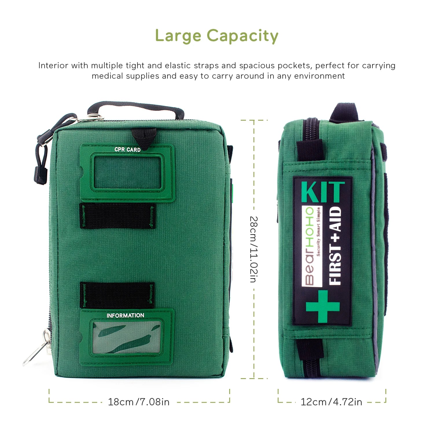 255 Pieces First Aid Kits 4 Section Poatable Large Size Emergency Medical Rescue Trauma Bag Outdoors Family School Car Survival